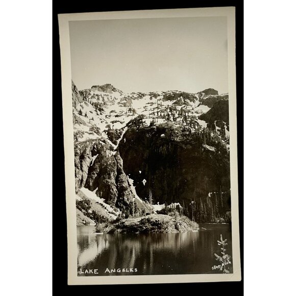 Lake Angeles RPPC Postcard Vintage Port Angeles WA Olympic National Park - Picture 1 of 6